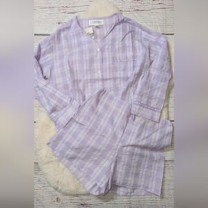 Victoria's Secret Country Purple Plaid Vintage Pjs NEW!